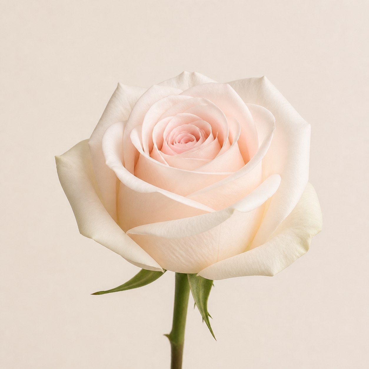 Faith soft blush Ecuadorian rose, 60-70cm
